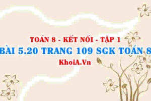 Bài 5.20 trang 109 SGK Toán 8 tập 1 Kết nối tri thức